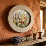 Impasto wildflower painting